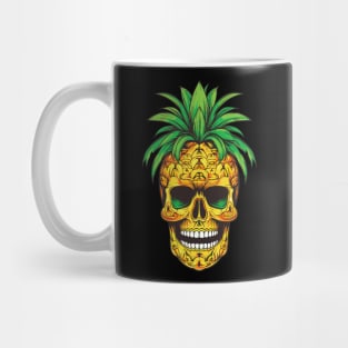 Hawaiian Skull Pineapple Tropical Vacation Graphic Mug